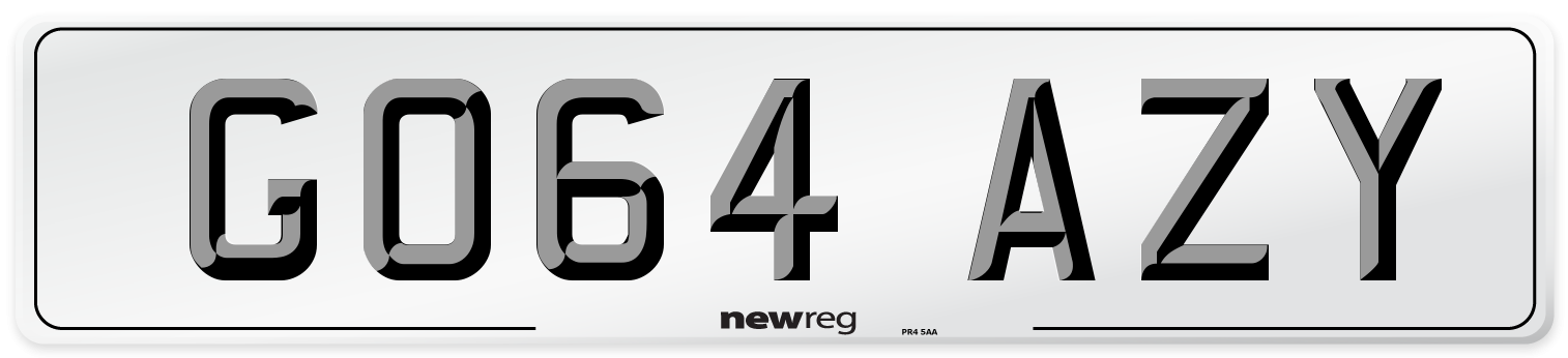 GO64 AZY Number Plate from New Reg